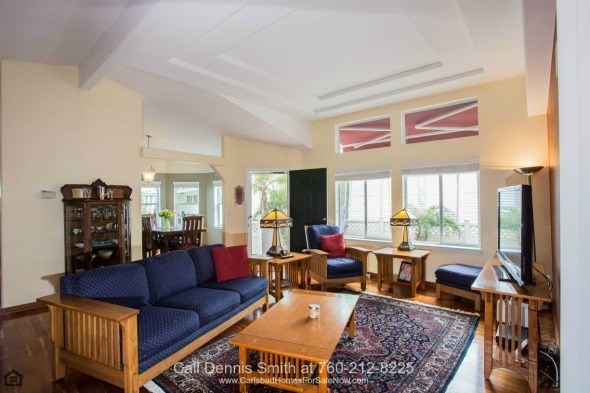 Homes for Sale in Encinitas CA - Welcome friends and loved ones in the posh and sophisticated living room of this Encinitas home for sale.